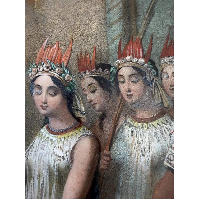 Ataliba Makes a Sacrifice to the Sun, 1800s, Paper For Sale - Image 6 of 14