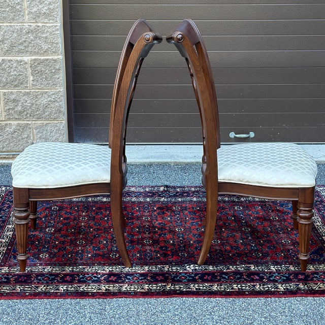 Brown Pennsylvania House Cherry Cortland Manor Dining Side Chairs - a Pair For Sale - Image 8 of 12
