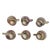 1980s Rueven Art Nouveau Demitasse Cups and Saucers Frosted Glass - Set of 6 For Sale - Image 13 of 14