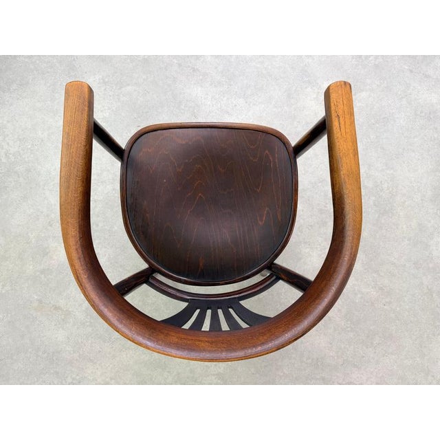 Wood Art Nouveau No. 24 Armchair by Arch. Emanuel Von Seidl for Thonet, 1920s For Sale - Image 7 of 10