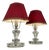 Vintage Glasses Table Lamps, 1950s, Set of 2 For Sale