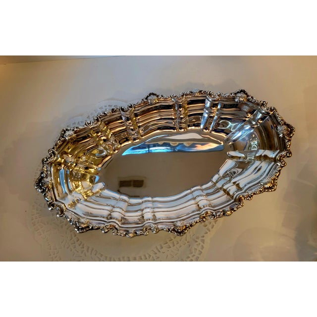 Towle Silversmiths Vintage Towle Carpenter's Hall Silver Plate Bread Tray/Serving Platter/Plate For Sale - Image 4 of 9