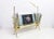 Metal Glass and Brass Magazine Rack, 1960s For Sale - Image 7 of 13