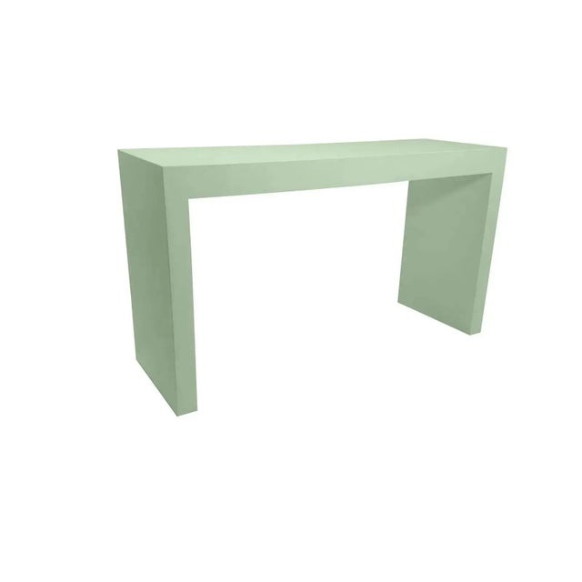 Late 20th Century Parsons Style Mint Green Console Table For Sale - Image 4 of 5