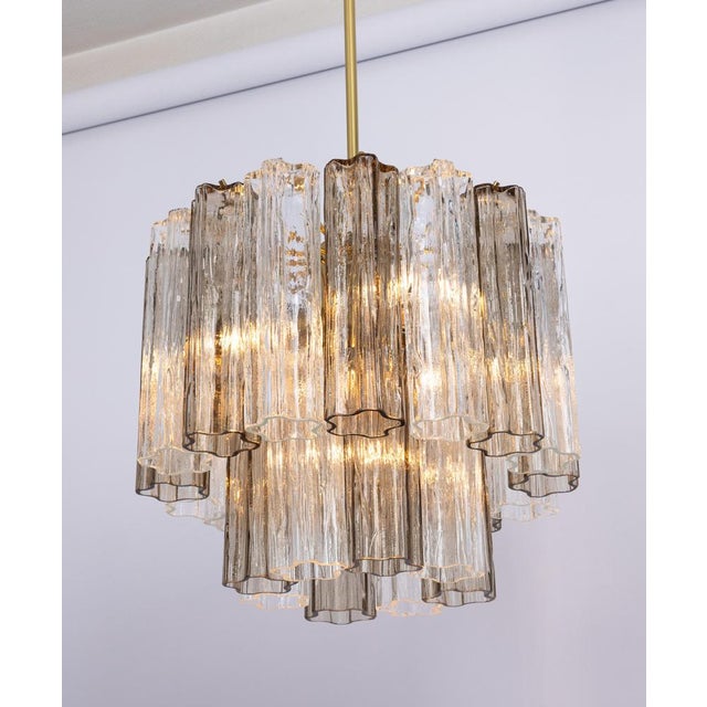 Kalmar Large Murano Glass Tronchi Chandelier by Venini for Kalmar, Austria, 1960s For Sale - Image 4 of 17