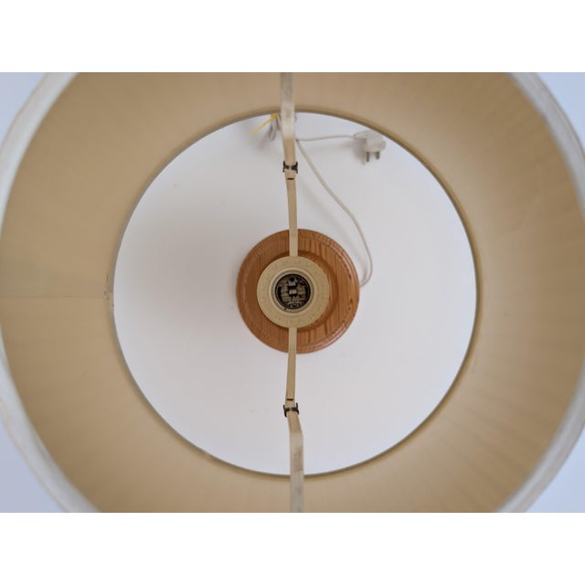 A Swedish Pine Wood Table Lamp. A Scandinavian touch to a beautiful home. A tall bold solid pine lamp for any room in the...