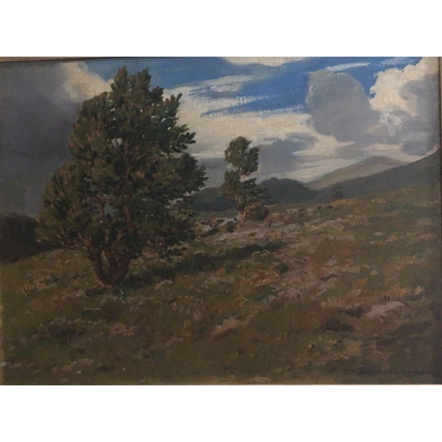 Schmidt-Nielsen Louise 1876-? or Laurits 1879-1952 Hilly Landscape 1925, Oil on Canvas approx. 40.3 x 55.4 cm. This piece...