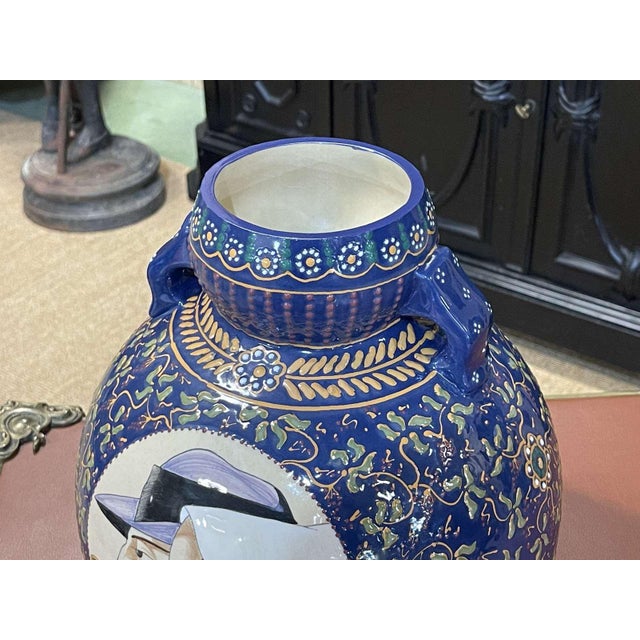 Large Vintage Vase in Earthenware, 1930s For Sale - Image 6 of 10