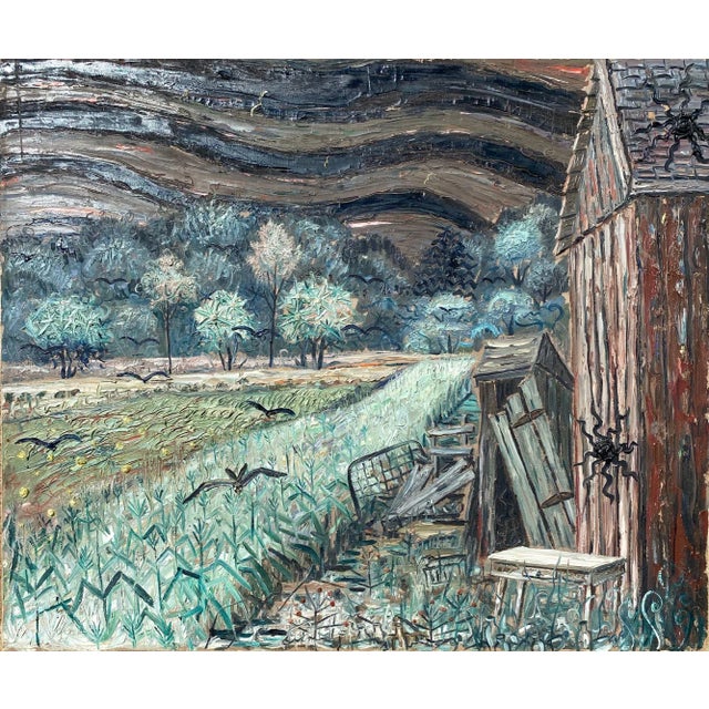 James Apostle (American 1917—2003) (Sketch 89, Pine Knob S--) Tobacco Road Oil on Canvas, 1957 Marvelous and haunting "New...