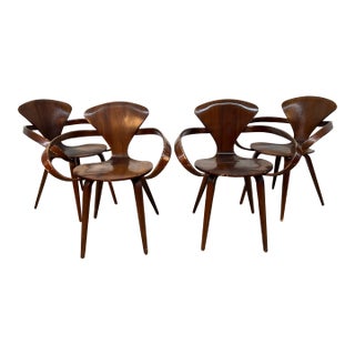 Mid 20th Century Attributed to Norman Cherner for Plycraft "Pretzel" Mid-Century Bentwood Armchairs For Sale