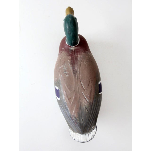 Vintage 1970s Hand-Painted Mallard Duck Decoy For Sale - Image 13 of 15