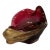 Murano Ruby & Gold Leaf Glass Bowl by Flavio Poli/Seguso For Sale