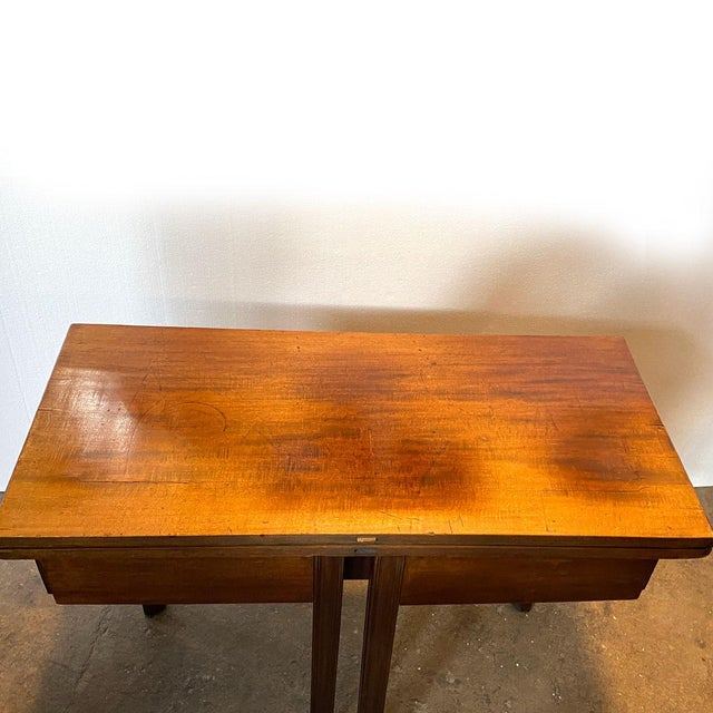 18th Century English George III Mahogany Fold-Over Tea Table For Sale - Image 11 of 11