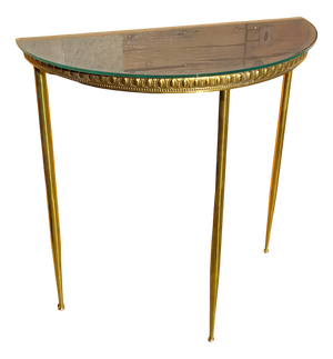 Brass and Glass Console, 1940s