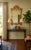 Vintage Faux Bamboo Black Gloss Palm Beach Regency Glass Top Console Table For Sale - Image 9 of 10
