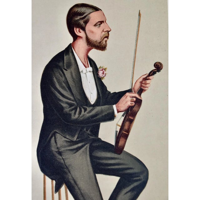 Victorian 1st Violin Duke of Edinburgh: 19th C. Vanity Fair Caricature by Ape (Carlo Pellegrini), 1874 For Sale - Image 3 of 8