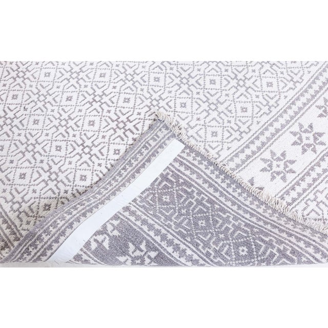 Gray Doris Leslie Blau Cotton Agra Runner (Size Adjusted) For Sale - Image 8 of 8