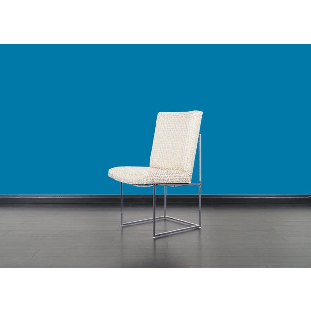 Vintage "Thin Line" Chrome Dining Chairs by Milo Baughman for Thayer Coggin For Sale - Image 11 of 13