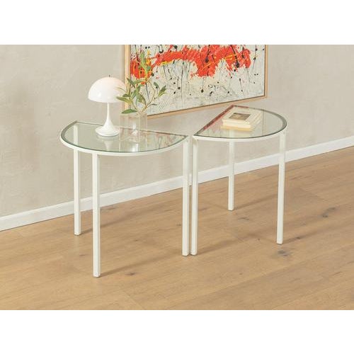White Side Tables, 1980s, Set of 2 For Sale - Image 3 of 9