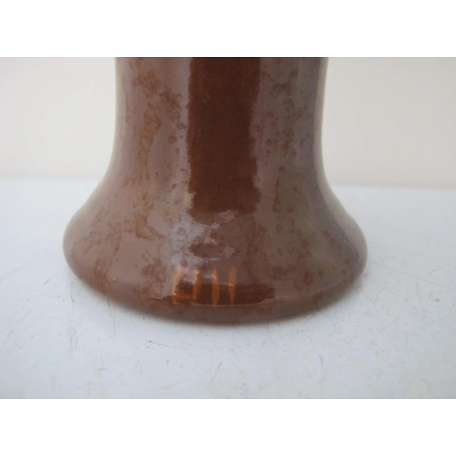 Early 20th Century Jb Owens 118 Brown Flower Utopian Art Pottery 11.5" Tall Vase For Sale - Image 5 of 8