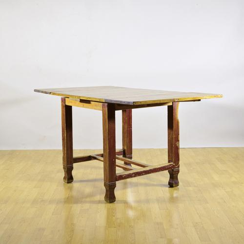 Antique Extendable Wooden Dining Table, 1900s For Sale - Image 5 of 9