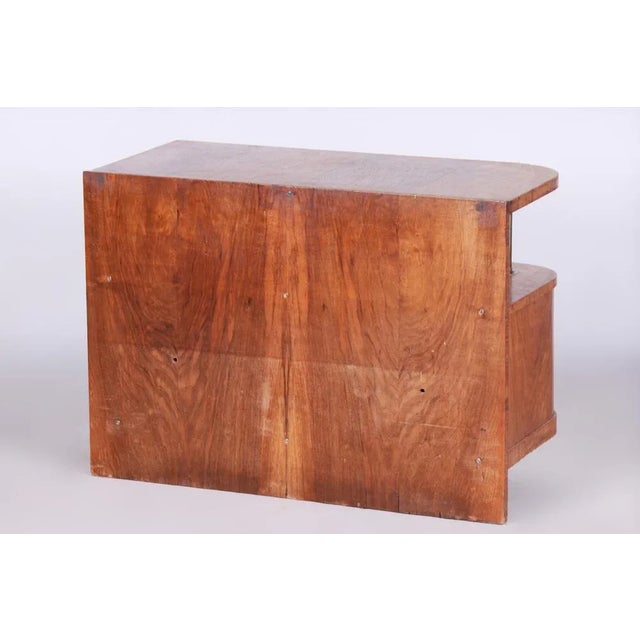 Wood Small Art Deco Walnut Cabinet in Chrome-Plated Steel, Czechia, 1930s For Sale - Image 7 of 8