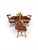 Stunning oak tiger wood/quarter sawn, pedestal table with 4 Fiddleback dining chairs. This set brings The Wow Factor! The...