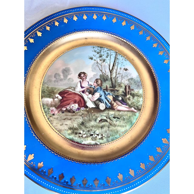 Antique Royal Vienna Porcelain 10.5" Cabinet Plate by H. Seele — "Arcadian Scenery" For Sale - Image 10 of 10