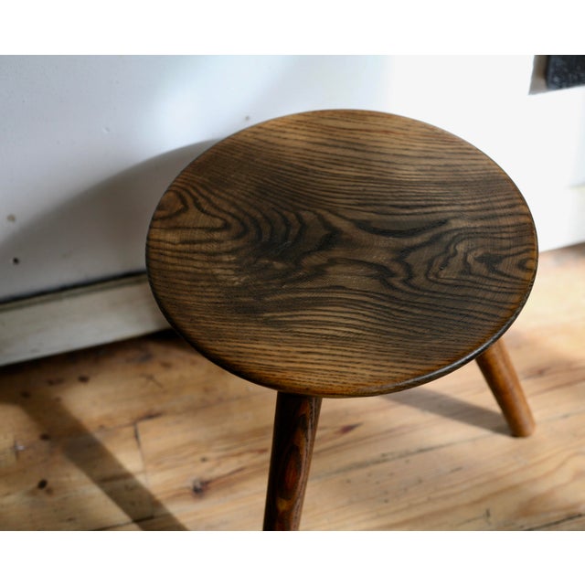 Vintage Tripod Stool in Wood, 1950s For Sale - Image 9 of 14