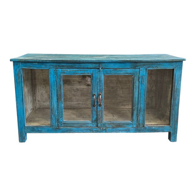 Teal Glazed Sideboard/Tv Stand For Sale