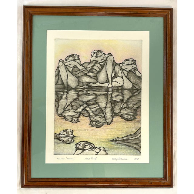 Figurative Framed & Pencil Signed Lesley Robinson Artist Proof "Mountain Women" C1998 For Sale - Image 3 of 18