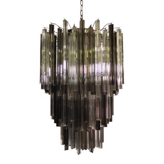 Vintage Italian Glass Chandelier, 1984 For Sale