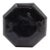 Antique Black Octagon Glass Wide Shank Door Knob For Sale
