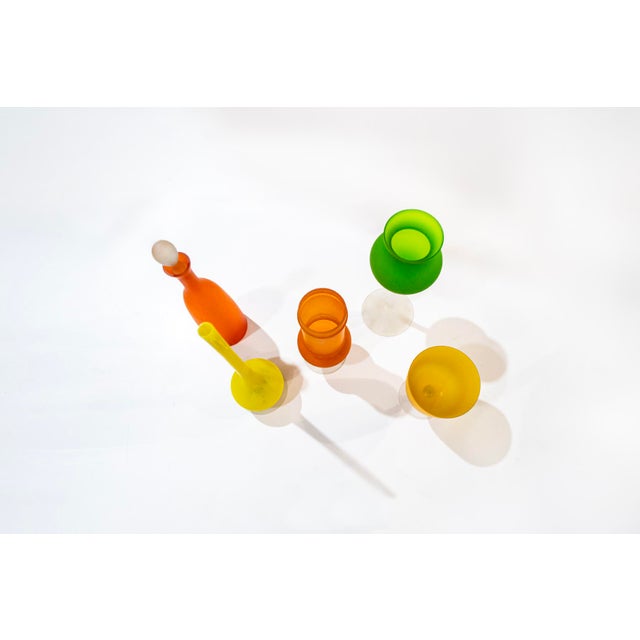 Series of Murano glass vases. Designer Carlo Moretti 1960s 7 x 32 cm 8.5 x 36 cm 9.5 x 28.5 cm 8 x 23 cm 10 x 16 cm I have...