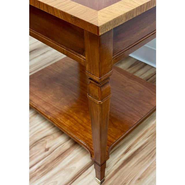 Vintage Drexel Furniture Solid Wood Side Table For Sale - Image 12 of 13