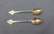 Set of 9 Norwegian gilt 830 standard silver coffee spoons. Early-mid 20th century. Trefoil tips; bright-cut decoration....