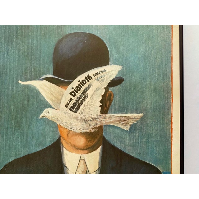 Reinhard Gade " Diario 16 : Alternativa De Prensa Democratica " Vintage 1979 Surrealist Lithograph Print Framed Spain Democracy Political Poster For Sale - Image 11 of 14