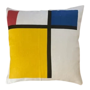 Mondrian Blocks Linen Pillow