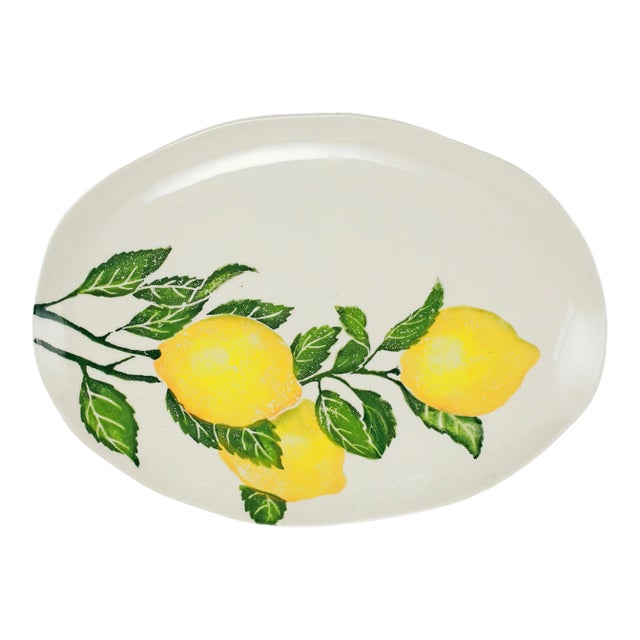 VIETRI Limoni Lemon Medium Oval Platter For Sale