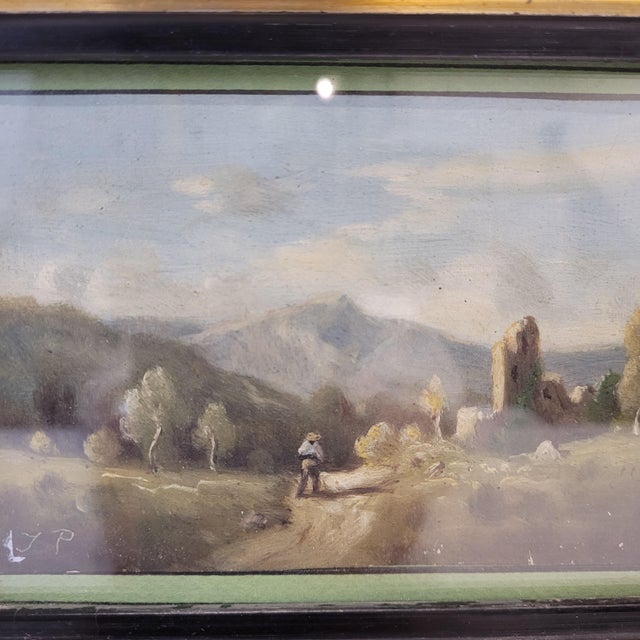 Landscape with Peasant, Late 19th Century, Oil on Cardboard, Framed For Sale - Image 9 of 18