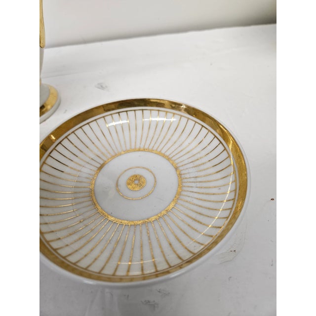 Stunning Empire Gold and White Old Paris Coffee Set For Sale - Image 4 of 5
