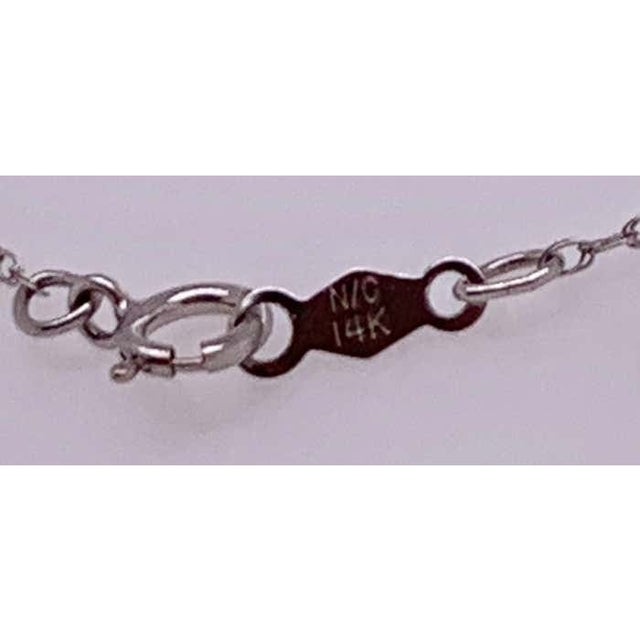 14kt Gold Ruby and Diamond Necklace Having 3 Rubies and 2 Round Diamonds For Sale - Image 10 of 11