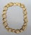 Gold Vintage 1992 Signed Napier Goldtone Smooth & Textured Link Collar Necklace For Sale - Image 8 of 10
