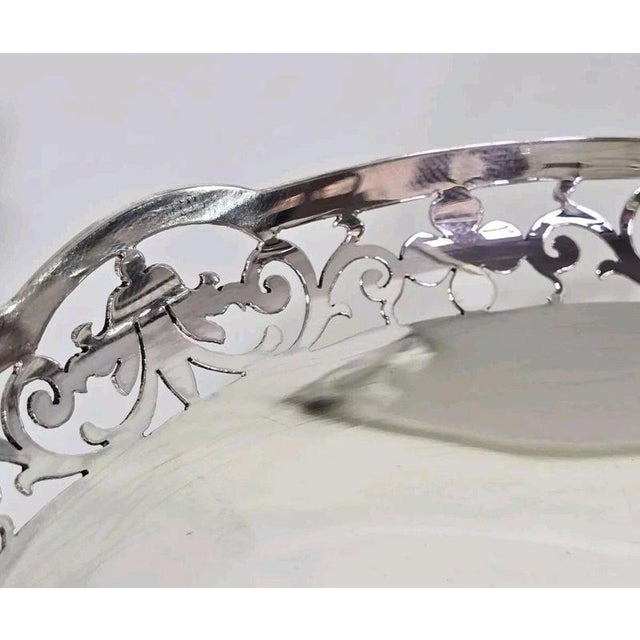 George VI Sterling Silver Bon Bon Dishes by Pinder Brothers, 1943, Set of 2 For Sale - Image 6 of 9