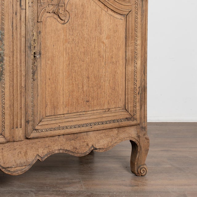 19th Century Bleached Oak Sideboard Buffet From France For Sale - Image 12 of 13