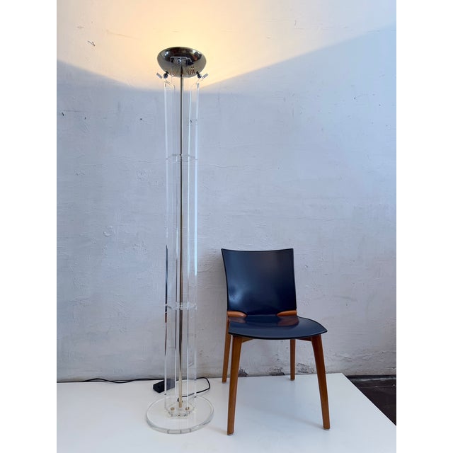 Gold Hollywood Regency Halogen Floor Lamp, 1970s For Sale - Image 8 of 17