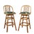 1990s Pair of Swivel Rattan Bar Stools For Sale