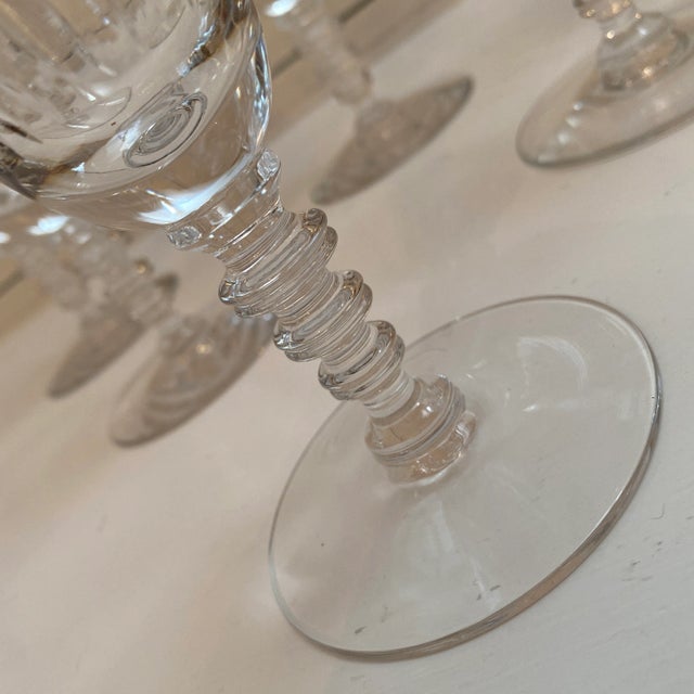 Transparent Mid 20th Century Tiffin Crystal Goblets - Set of 6 For Sale - Image 8 of 10