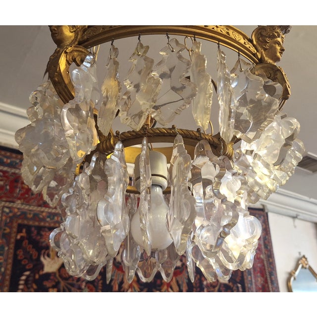 1900s “French Empire Revival Chandelier For Sale - Image 4 of 9
