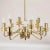 Mid-Century Brass Chandelier with 12 Lights, 1960s For Sale - Image 6 of 6